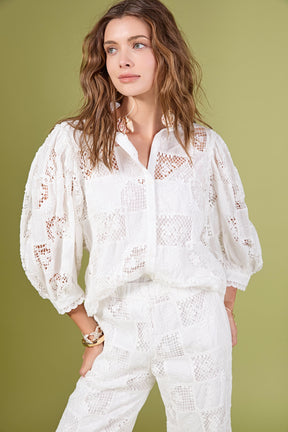 ENGLISH FACTORY - Eloise Embroidered Blouse - BLOUSES available at Objectrare
