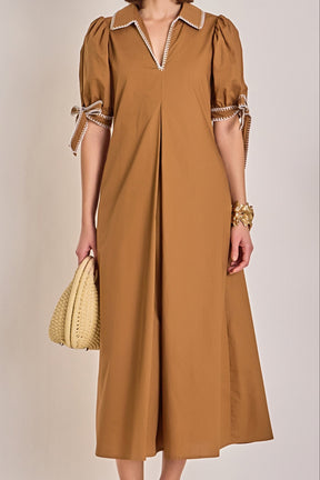 ENGLISH FACTORY - Stitch Detailed Midi Dress - DRESSES available at Objectrare