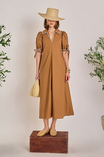 ENGLISH FACTORY - Stitch Detailed Midi Dress - DRESSES available at Objectrare