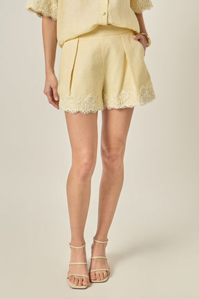 ENGLISH FACTORY - Lace Shorts - SHORTS available at Objectrare