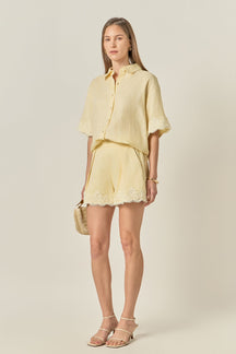 ENGLISH FACTORY - Lace Shorts - SHORTS available at Objectrare