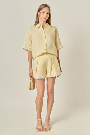 ENGLISH FACTORY - Lace Shorts - SHORTS available at Objectrare