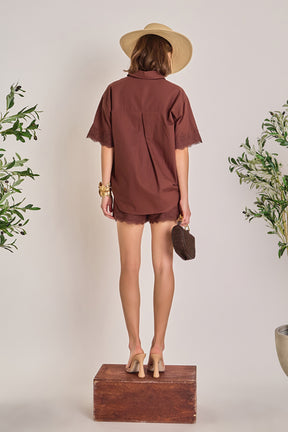 ENGLISH FACTORY - Linen Lace Shirt - SHIRTS & BLOUSES available at Objectrare