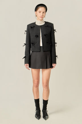 ENGLISH FACTORY - Woven Bow Jacket - JACKETS available at Objectrare