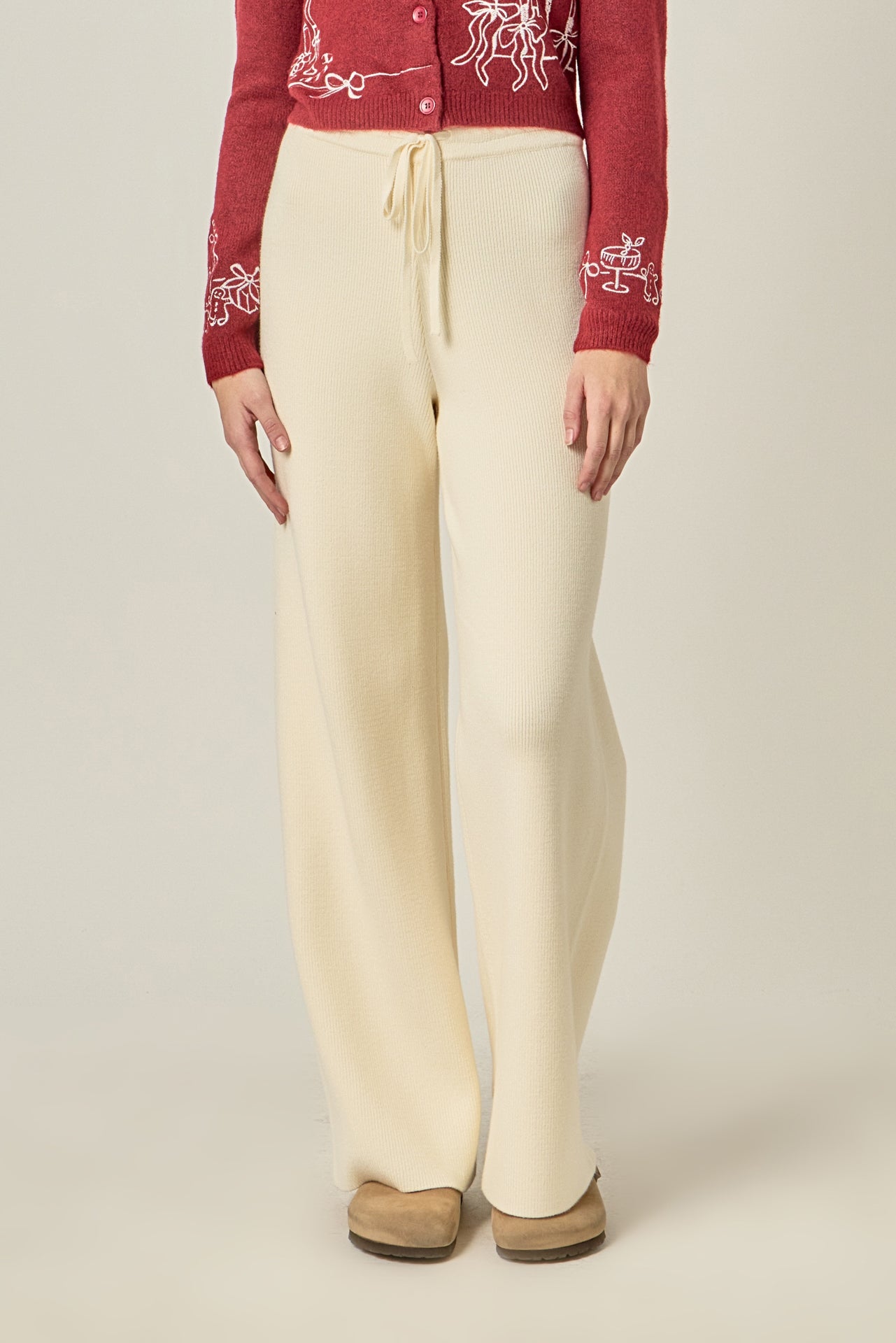 ENGLISH FACTORY - String Knit Pants - PANTS available at Objectrare