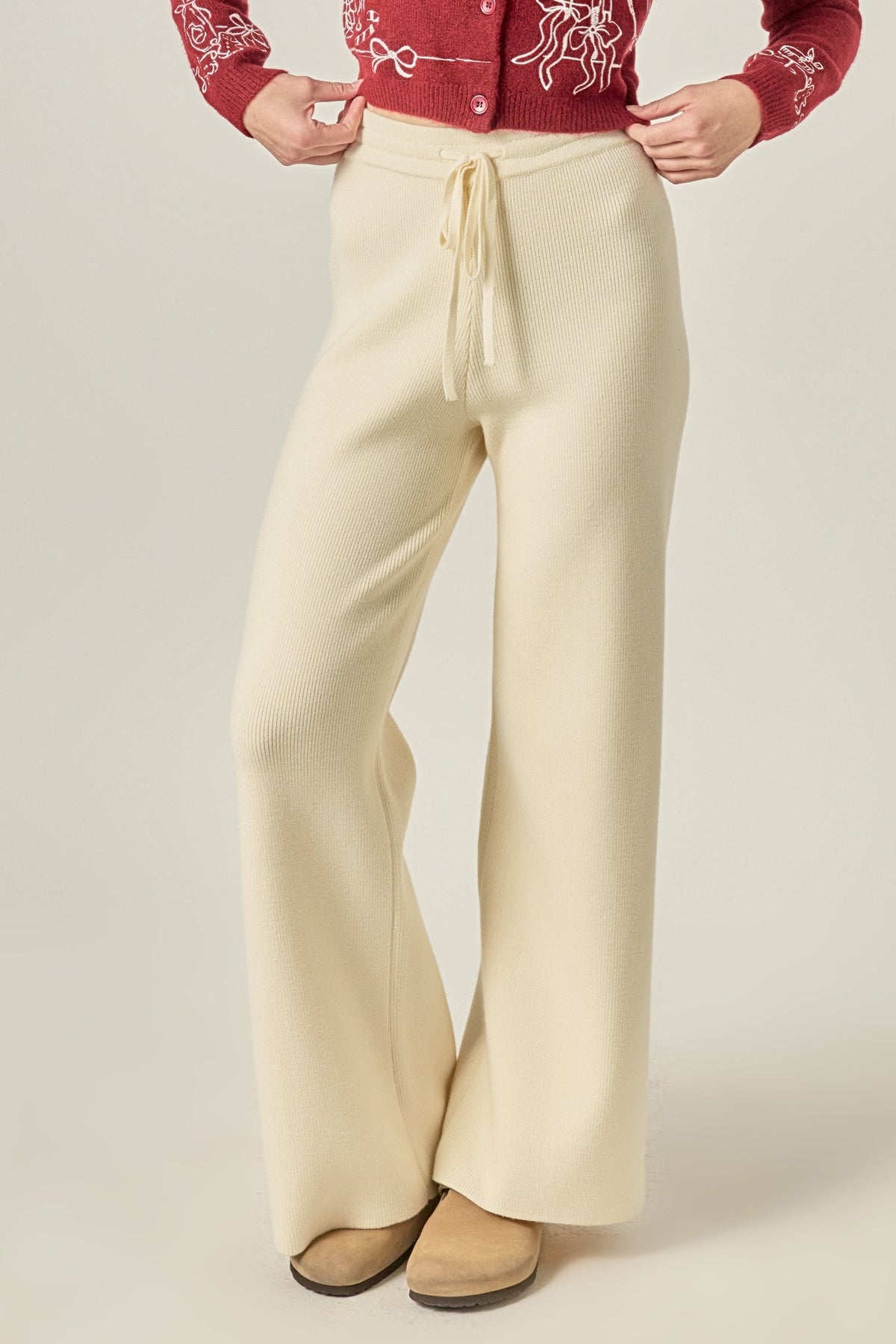 ENGLISH FACTORY - String Knit Pants - PANTS available at Objectrare