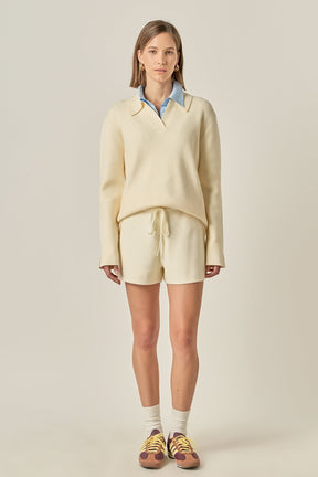 ENGLISH FACTORY - Knit Shorts - SHORTS available at Objectrare