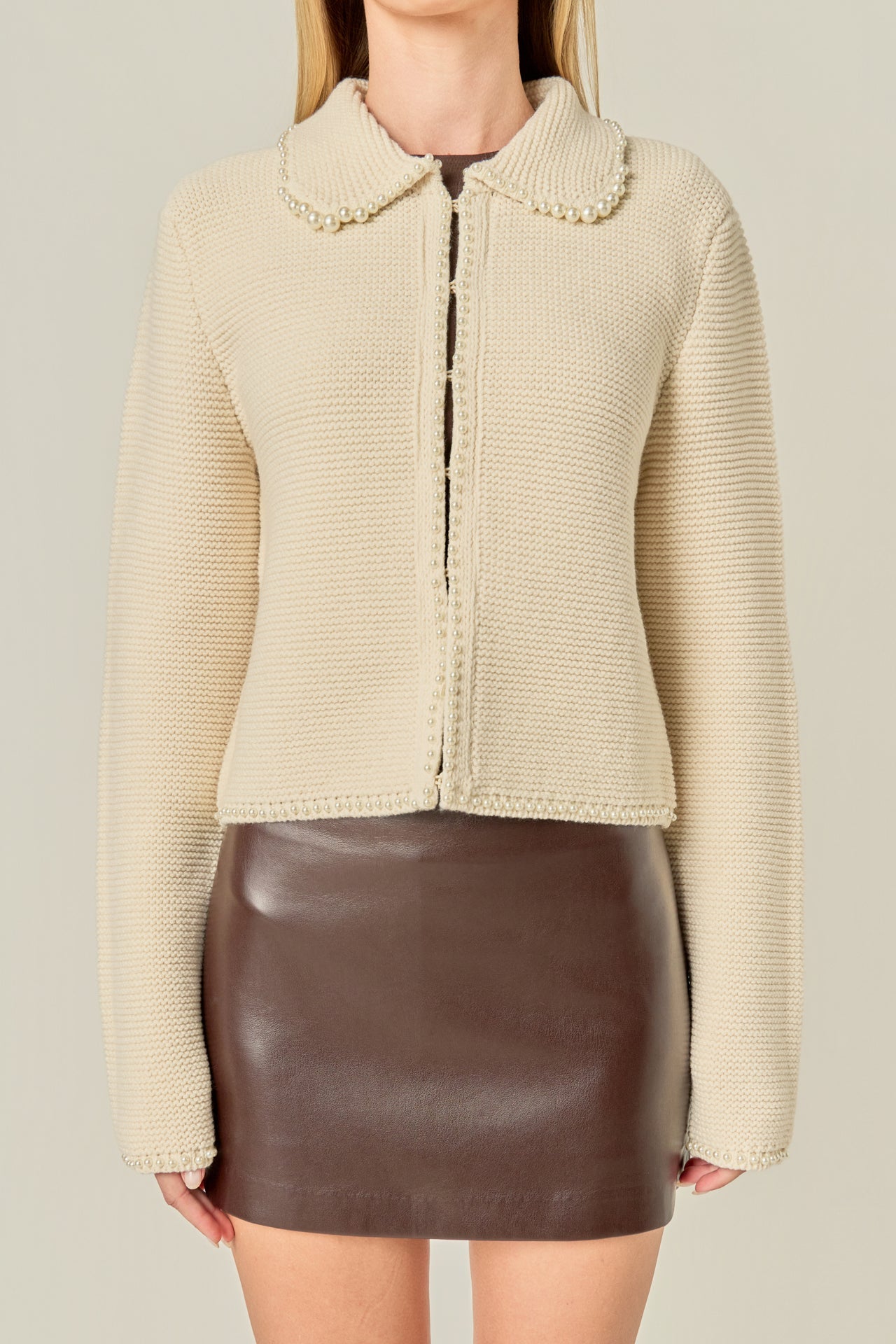 ENGLISH FACTORY - Pearl Knit Cardigan - SWEATERS & KNITS available at Objectrare