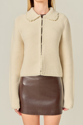 ENGLISH FACTORY - Pearl Knit Cardigan - SWEATERS & KNITS available at Objectrare