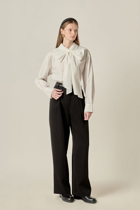ENGLISH FACTORY - Bow Detailed Shirt - SHIRTS & BLOUSES available at Objectrare