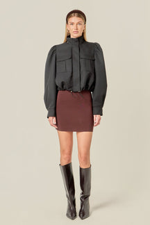 ENGLISH FACTORY - Technical Drawstring Bomber Jacket - JACKETS available at Objectrare