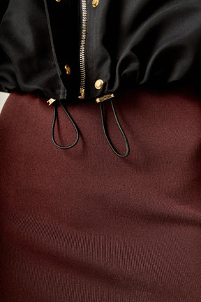 ENGLISH FACTORY - Technical Drawstring Bomber Jacket - JACKETS available at Objectrare