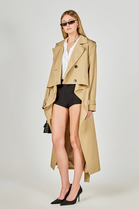 ENDLESS ROSE - High Low Trench Coat - COATS available at Objectrare