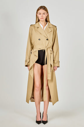 ENDLESS ROSE - High Low Trench Coat - COATS available at Objectrare