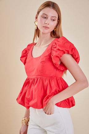 ENGLISH FACTORY - Bubble Hem Top - TOPS available at Objectrare