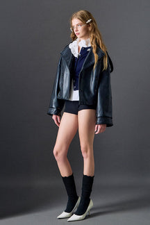 Trench Faux Leather Jacket