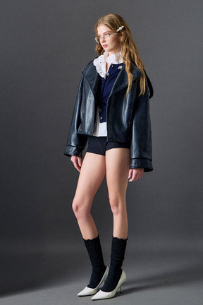 ENGLISH FACTORY - Trench Faux Leather Jacket - JACKETS available at Objectrare