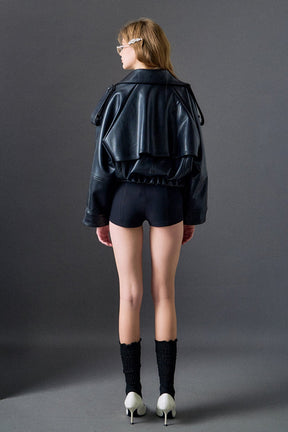 Trench Faux Leather Jacket