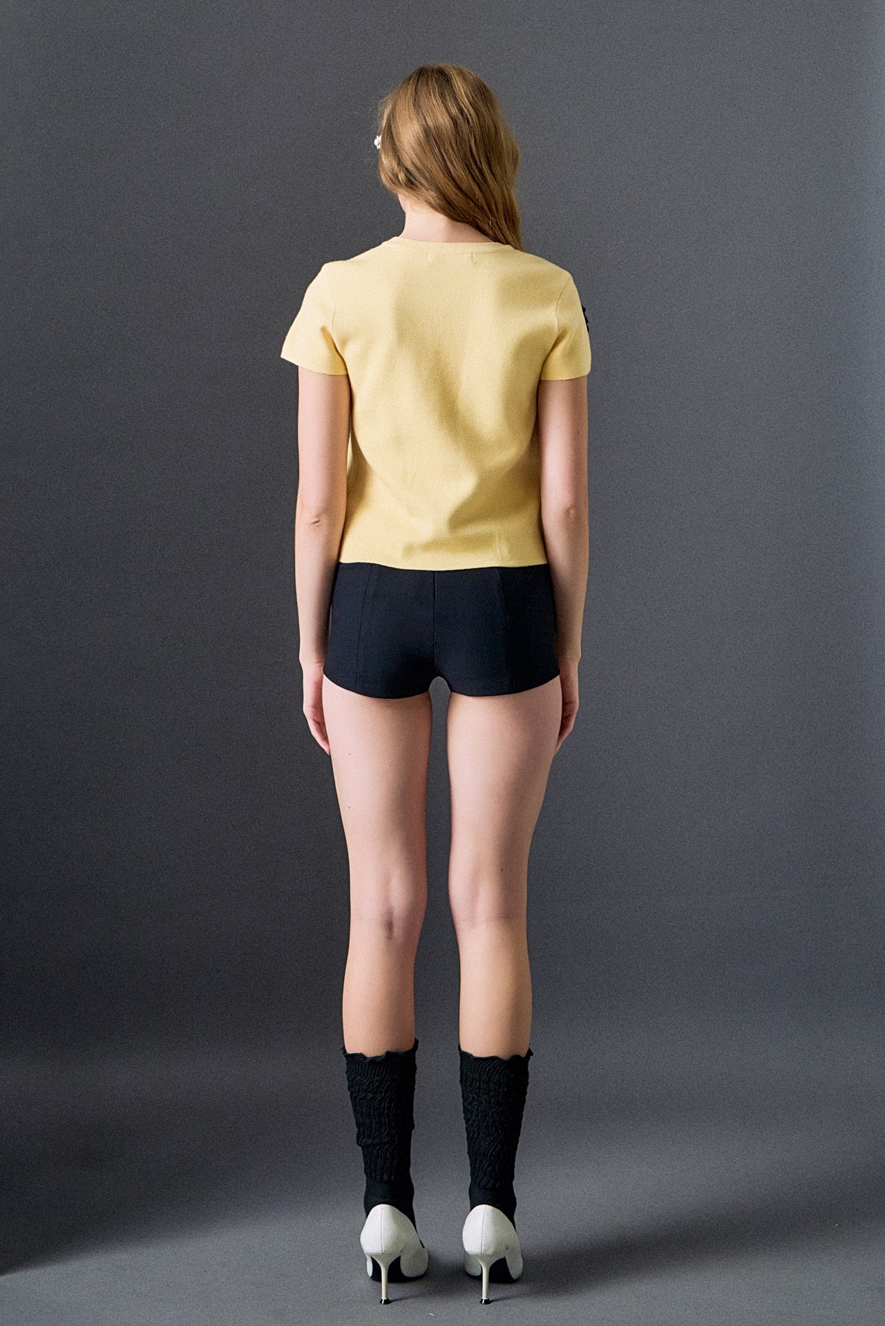 ENGLISH FACTORY - 3D Flower Knit Top - TOPS available at Objectrare