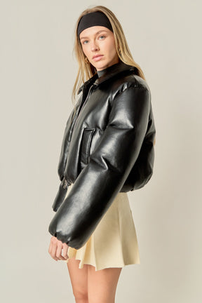 Pleated Knit Mini Skirt