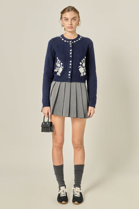 Floral Embroidery Cardigan