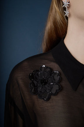 ENDLESS ROSE - Floral Detail Shirt Blouse - SHIRTS & BLOUSES available at Objectrare