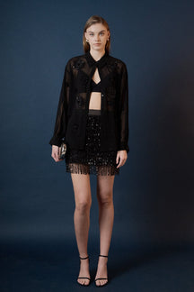 ENDLESS ROSE - Floral Detail Shirt Blouse - SHIRTS & BLOUSES available at Objectrare