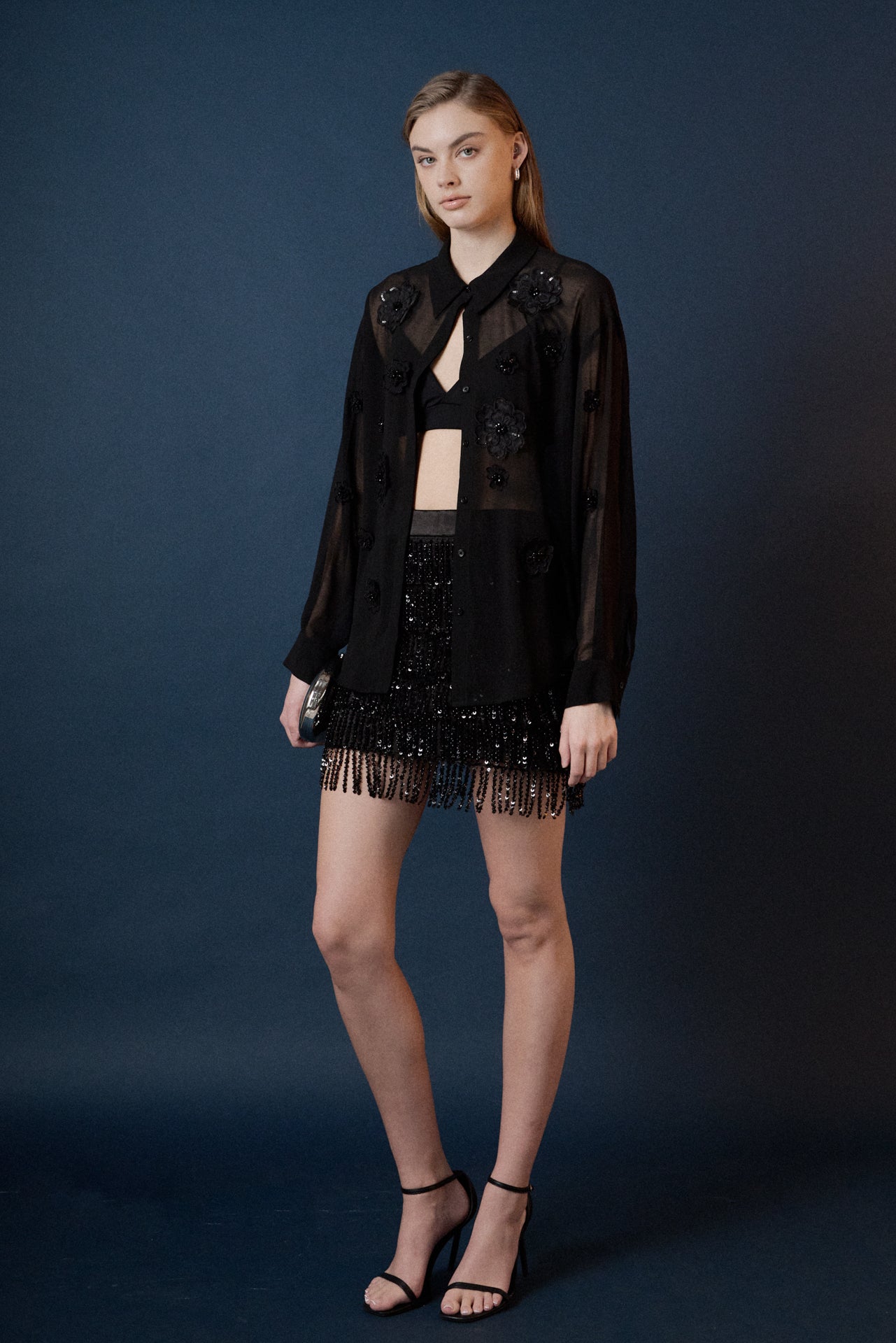 ENDLESS ROSE - Floral Detail Shirt Blouse - SHIRTS & BLOUSES available at Objectrare