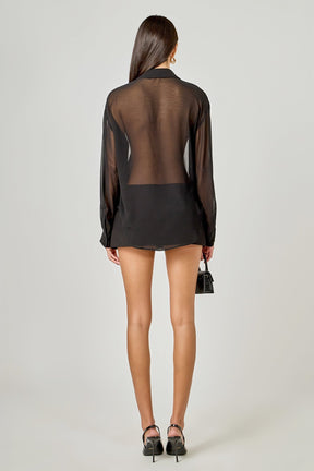 ENDLESS ROSE - Floral Detail Shirt Blouse - SHIRTS & BLOUSES available at Objectrare