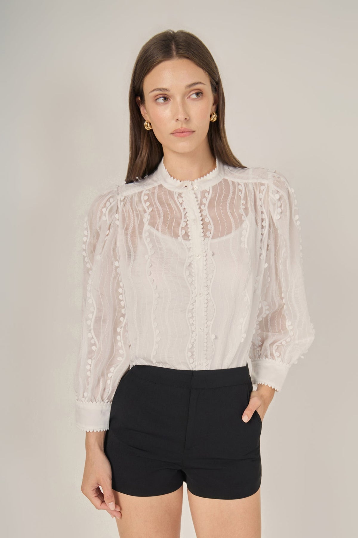 Heart Trim Blouse