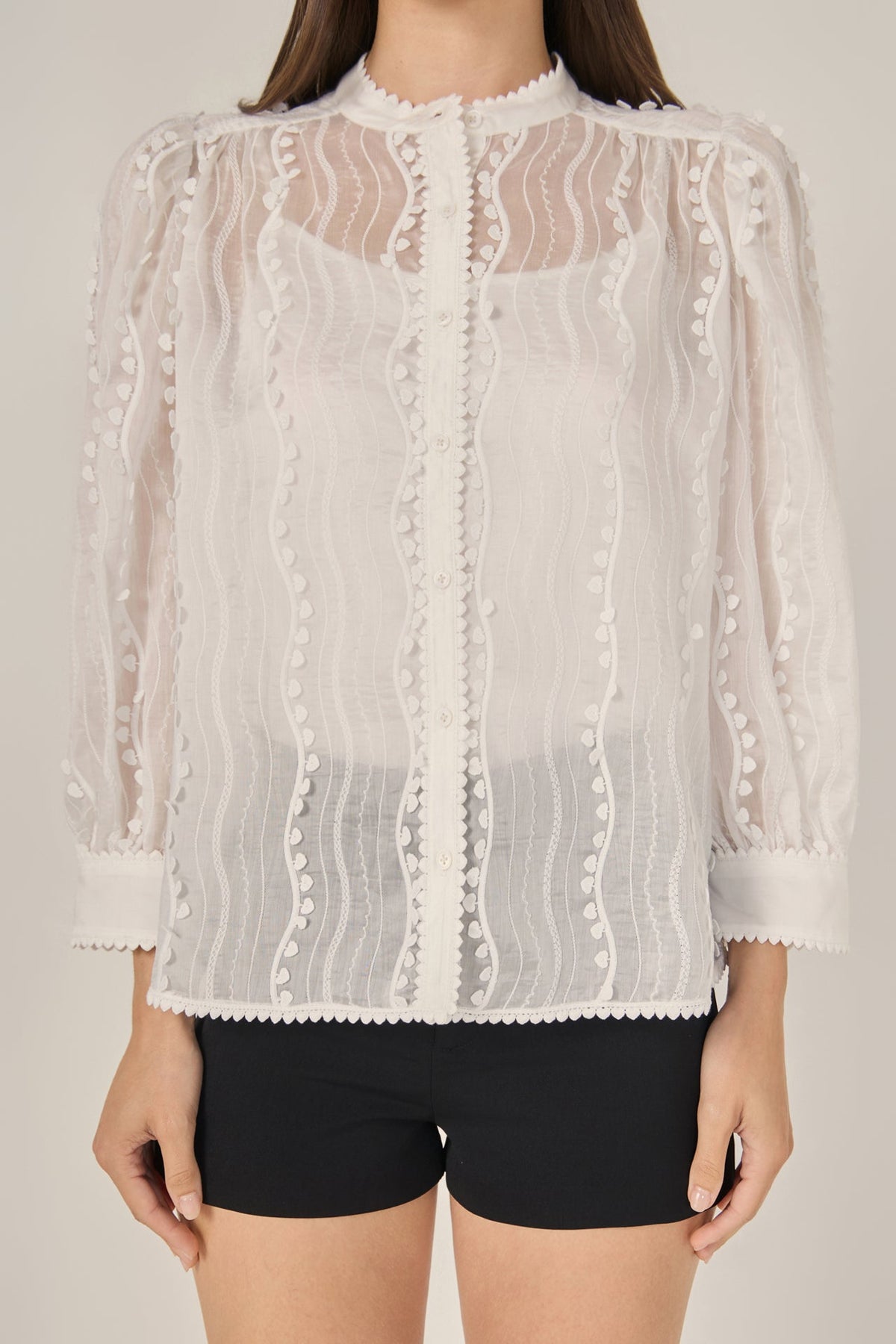 Heart Trim Blouse