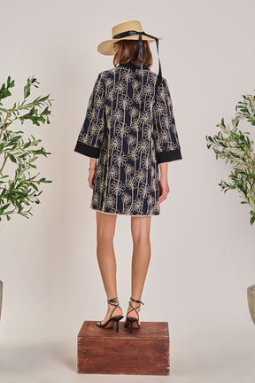 ENGLISH FACTORY - Floral Embroidered Collar Mini Dress - DRESSES available at Objectrare