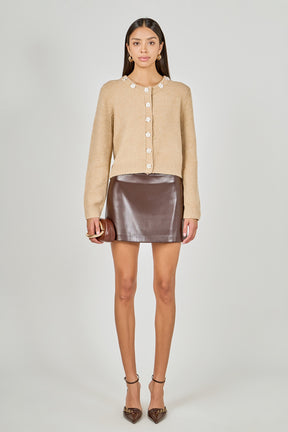 ENDLESS ROSE - Floral Button Knit Cardigan - SWEATERS & KNITS available at Objectrare