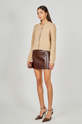 ENDLESS ROSE - Floral Button Knit Cardigan - SWEATERS & KNITS available at Objectrare