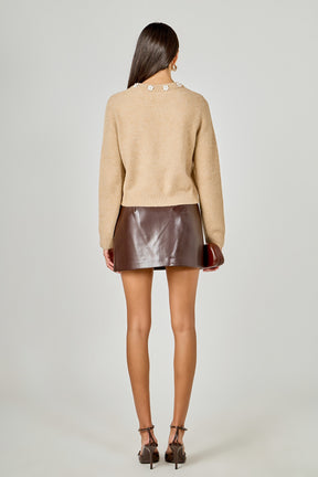 ENDLESS ROSE - Floral Button Knit Cardigan - SWEATERS & KNITS available at Objectrare