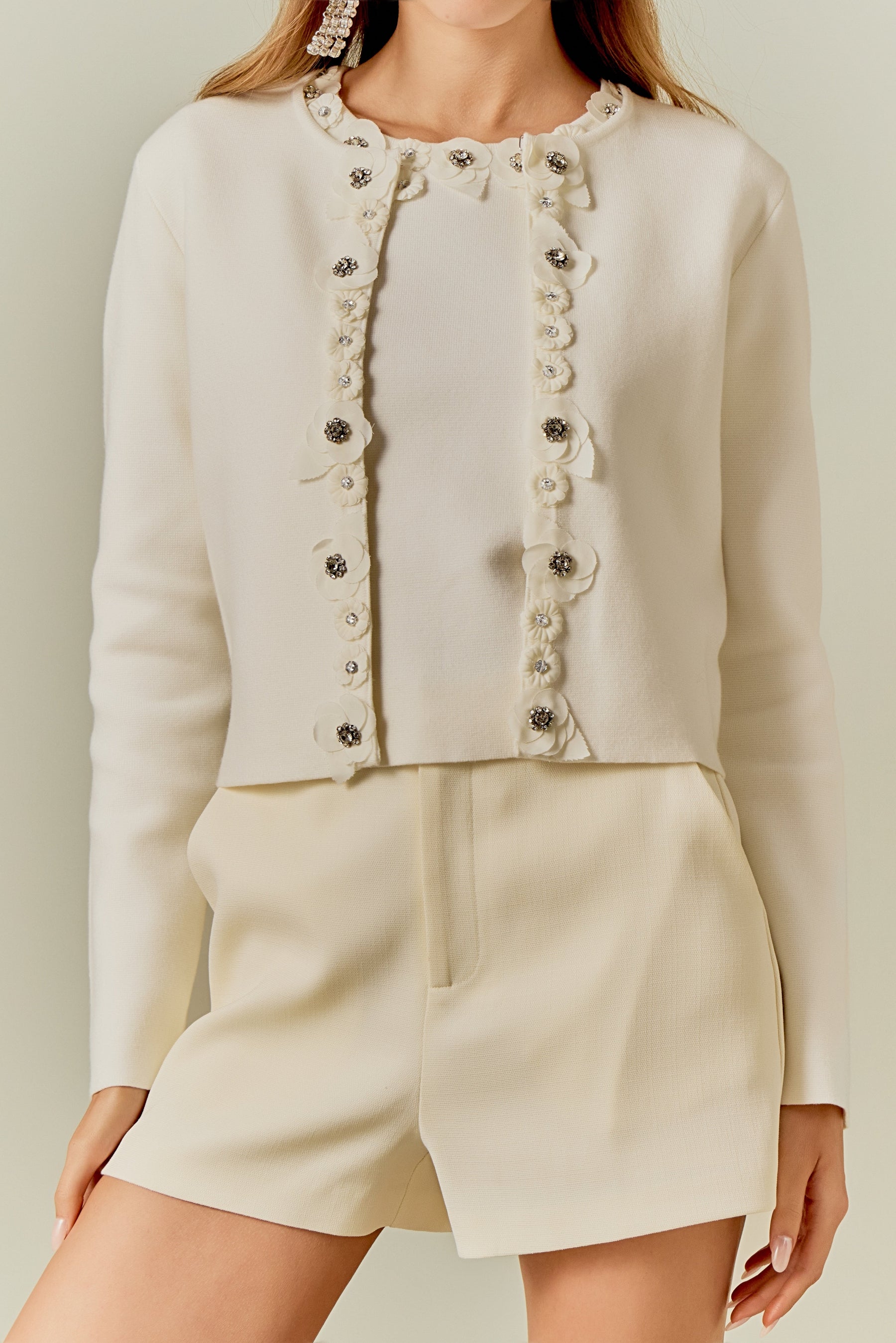 ENDLESS ROSE - Floral Detail Cardigan - CARDIGAN available at Objectrare