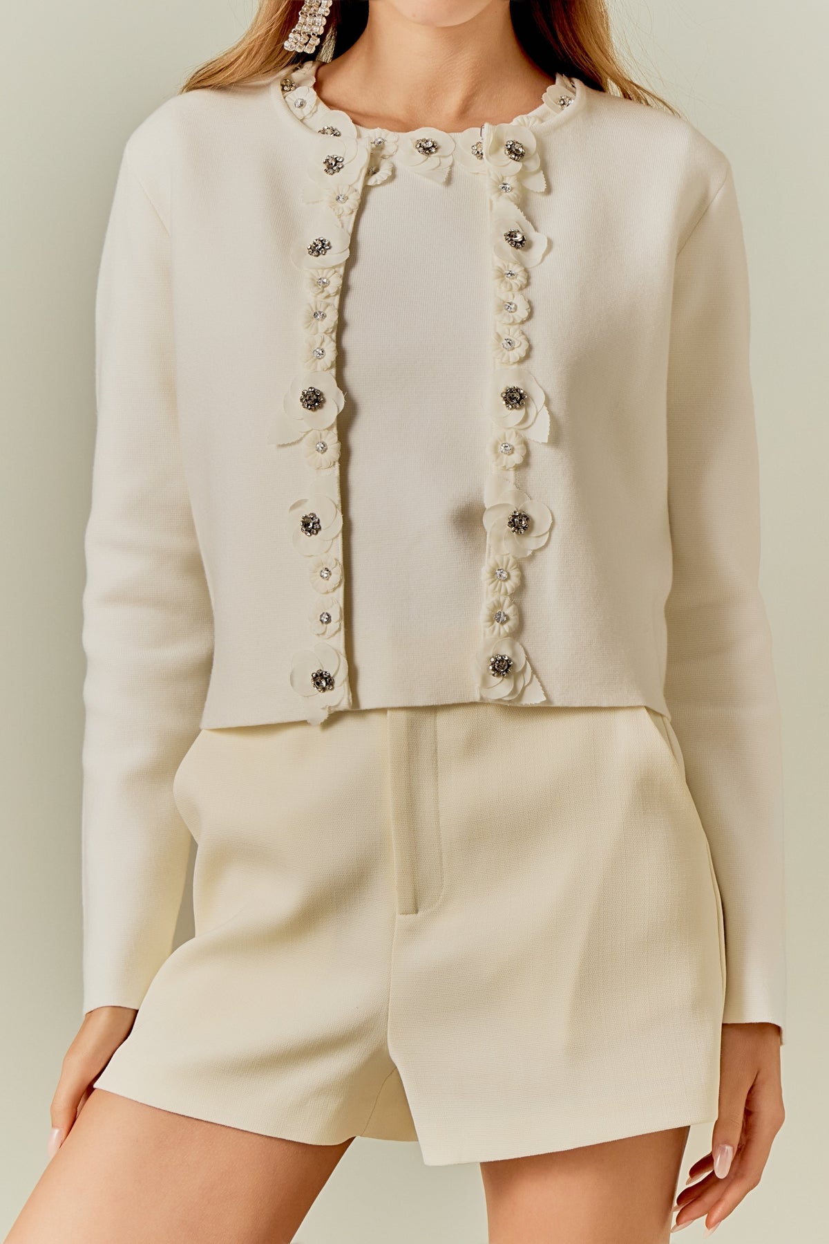 ENDLESS ROSE - Floral Detail Cardigan - CARDIGAN available at Objectrare