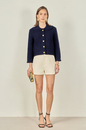 ENGLISH FACTORY - Braided Detail Knitted Cardigan - SWEATERS & KNITS available at Objectrare