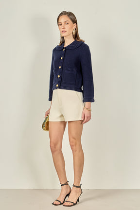 ENGLISH FACTORY - Braided Detail Knitted Cardigan - SWEATERS & KNITS available at Objectrare