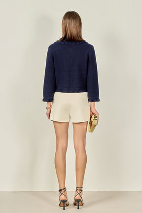 ENGLISH FACTORY - Braided Detail Knitted Cardigan - SWEATERS & KNITS available at Objectrare