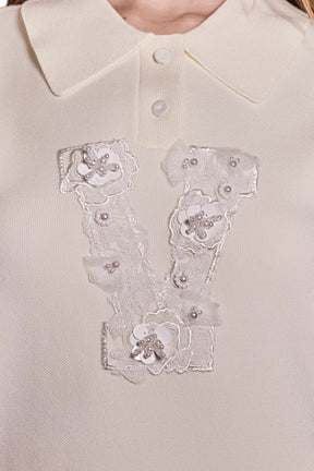 ENGLISH FACTORY - Number Detail Collared Vest - SWEATERS & KNITS available at Objectrare