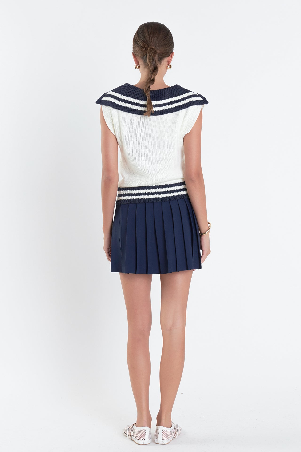 ENGLISH FACTORY - English Factory - Pleated Mini Knit Skirt - SKIRTS available at Objectrare