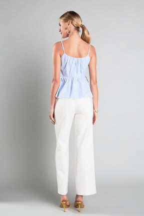 Striped Peplum Top