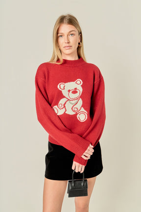 ENGLISH FACTORY - Olivia Teddy Bear Knit - SWEATERS & KNITS available at Objectrare