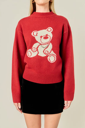 ENGLISH FACTORY - Olivia Teddy Bear Knit - SWEATERS & KNITS available at Objectrare