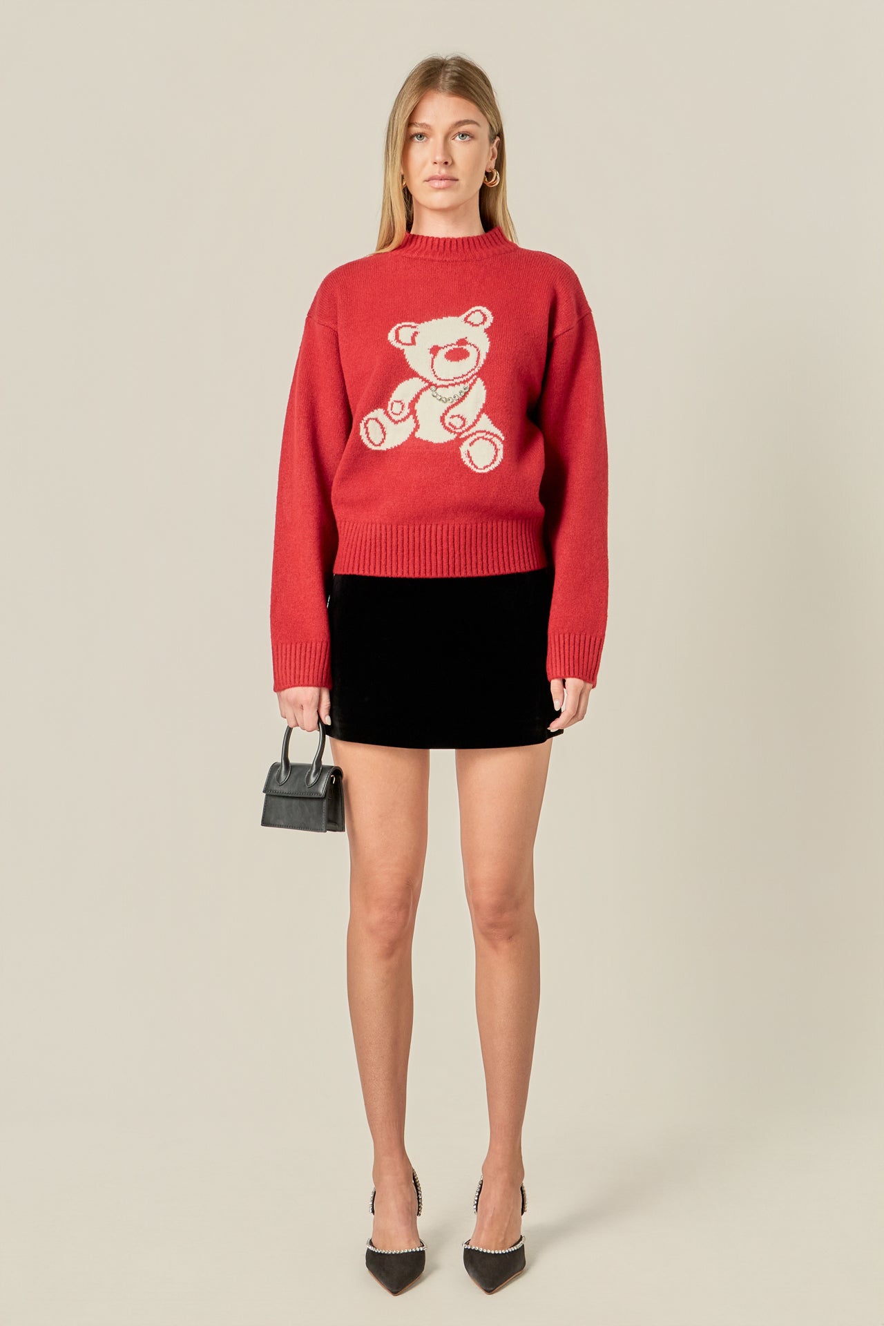 ENGLISH FACTORY - Olivia Teddy Bear Knit - SWEATERS & KNITS available at Objectrare