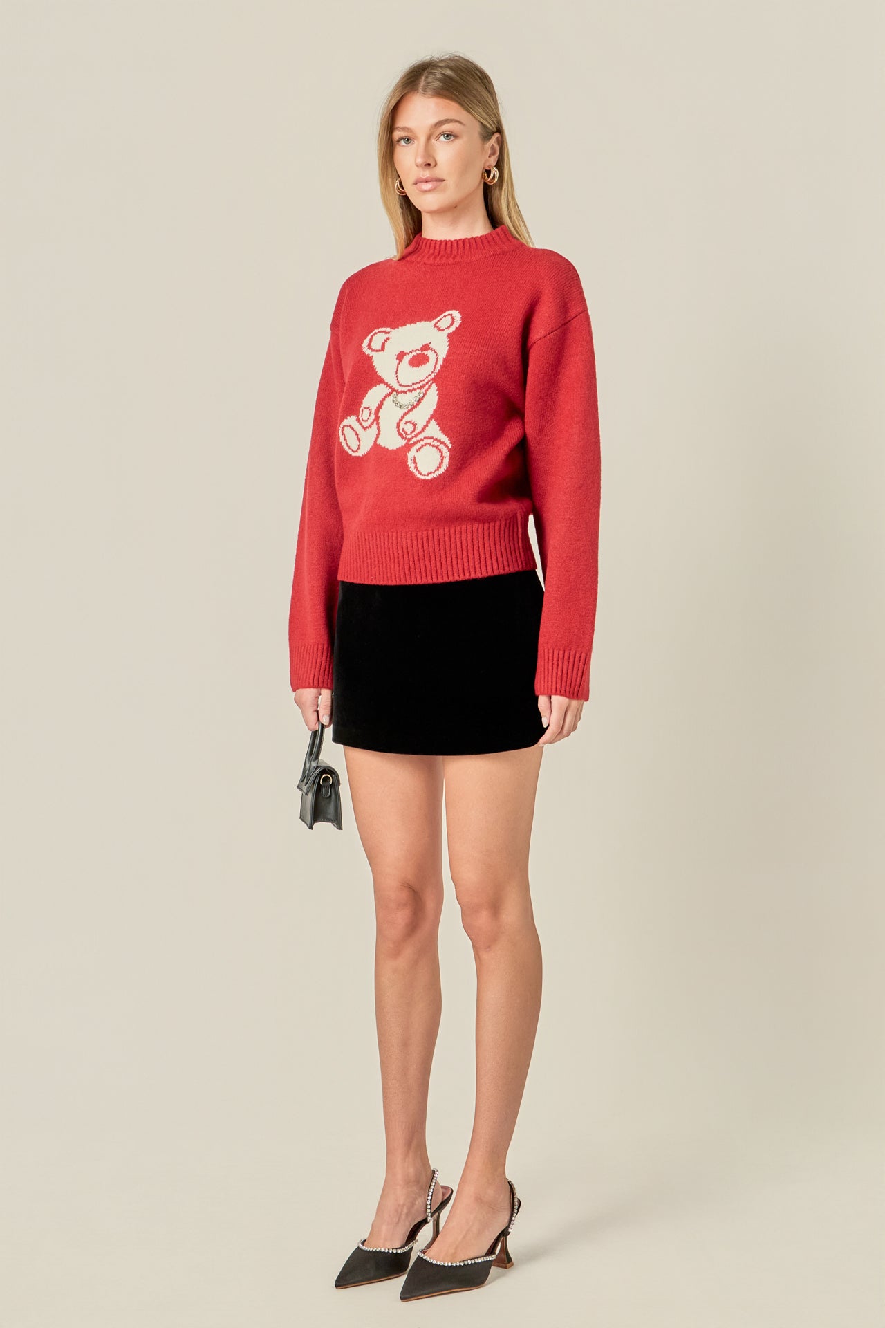 ENGLISH FACTORY - Olivia Teddy Bear Knit - SWEATERS & KNITS available at Objectrare