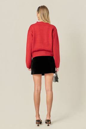 ENGLISH FACTORY - Olivia Teddy Bear Knit - SWEATERS & KNITS available at Objectrare