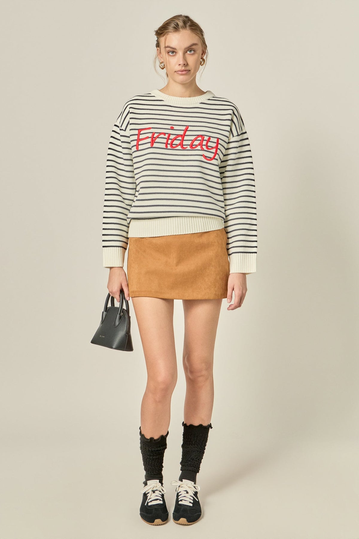 ENGLISH FACTORY - Friday Lettering Sweater - SWEATERS & KNITS available at Objectrare