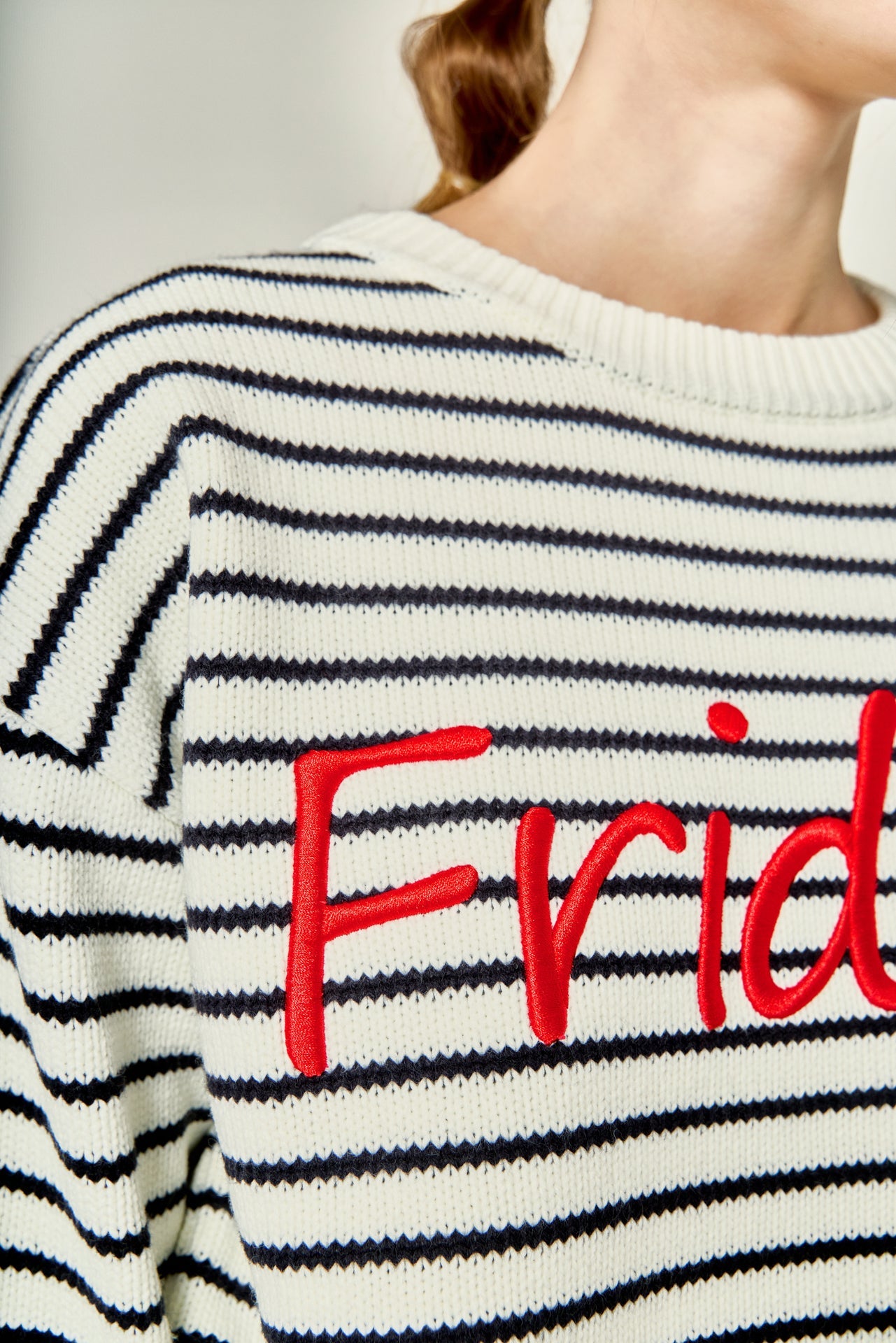 ENGLISH FACTORY - Friday Lettering Sweater - SWEATERS & KNITS available at Objectrare